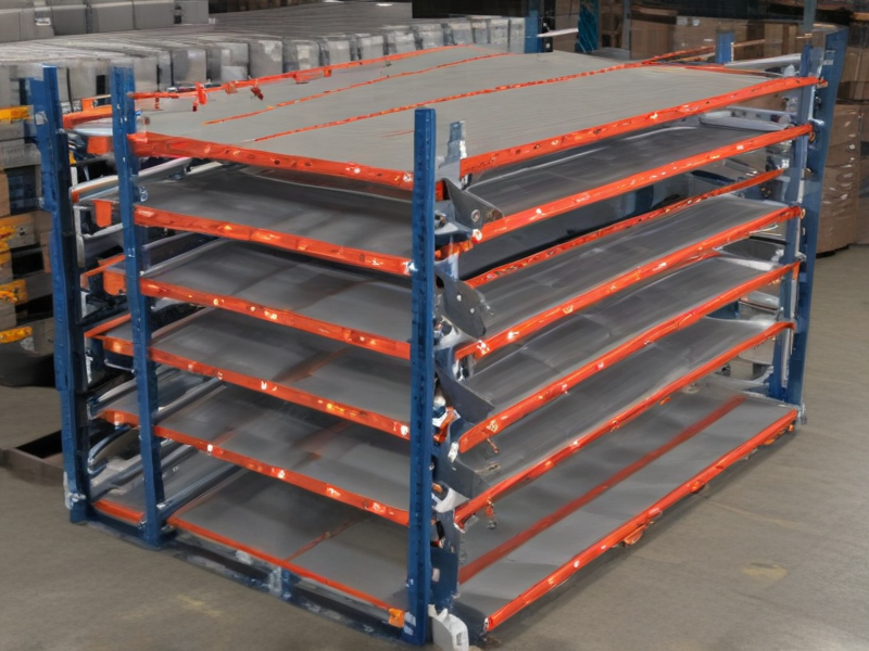 gravity flow rack in warehouse