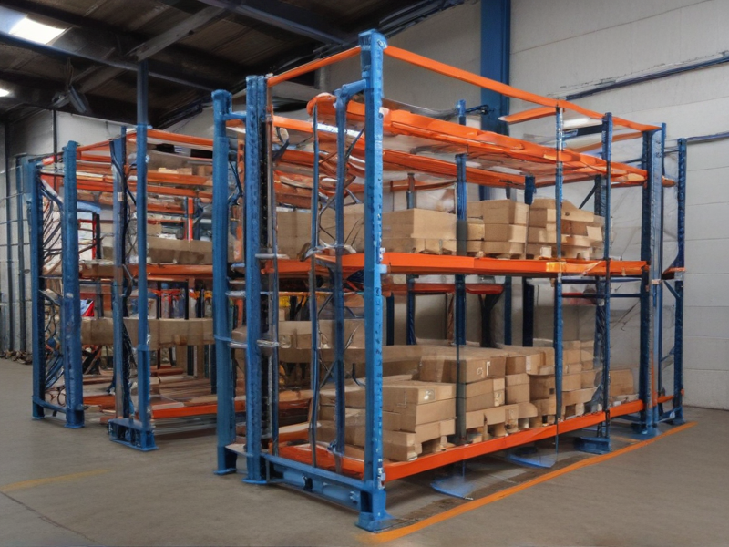 gravity flow rack in warehouse