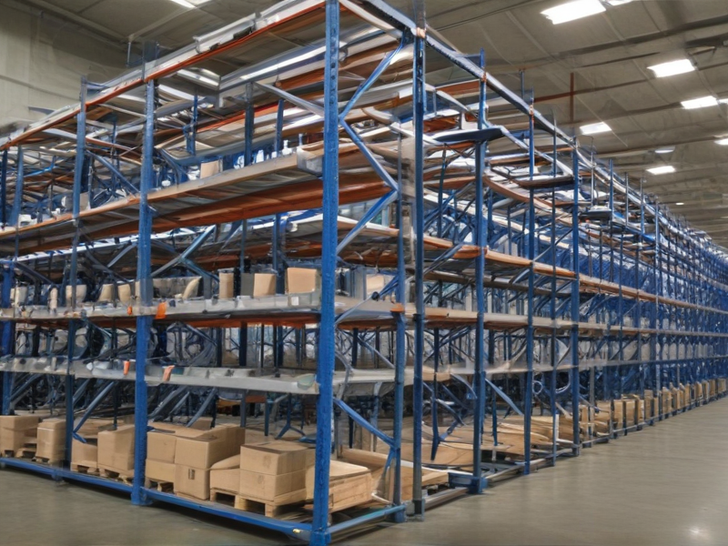 gravity flow rack in warehouse