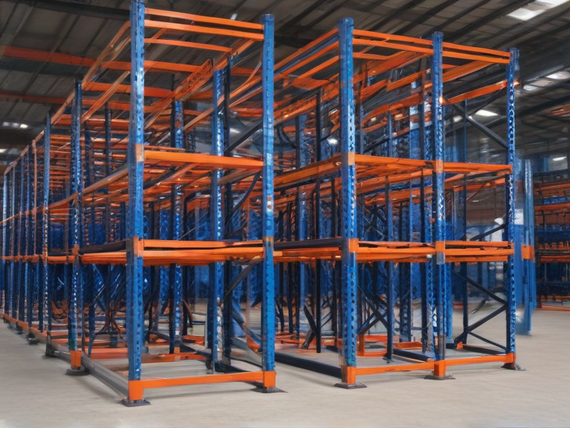 blue and orange racking