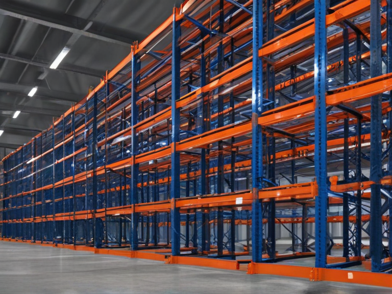 blue and orange racking