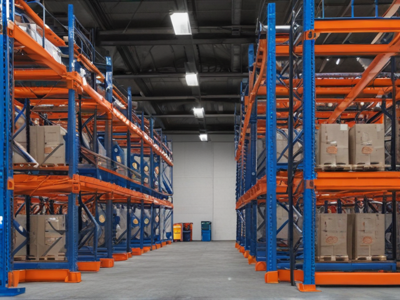 blue and orange racking