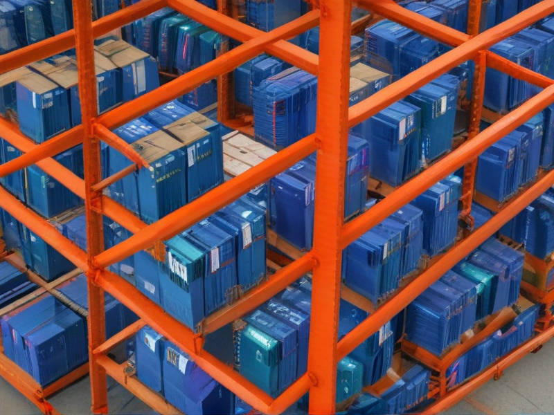 blue and orange racking